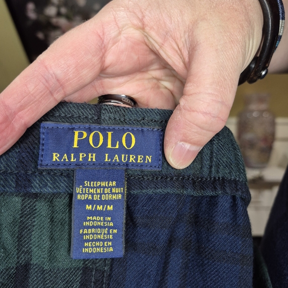 Polo by Ralph Lauren Men's Green and Blue Plaid Pajama Pants 1429/325 - Picture 5 of 5